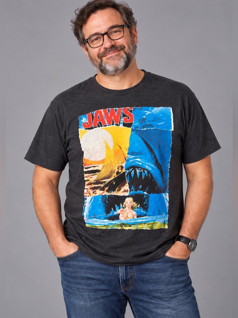 RSVLTS Jaws Graphic T-Shirt XL Universal Studios Movie Tee